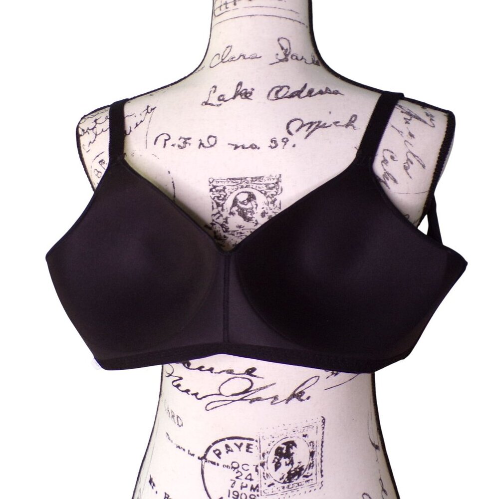 🆕CHANTELLE C Comfort Wireless Full Coverage T-Shirt Bra 36DDD Black #13G2 - Picture 10 of 10
